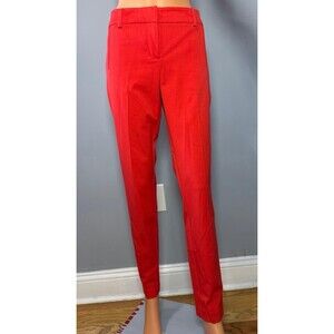 NWT NY&Co 7th Avenue Modern Fit Super Slim Red Pants 4 Super Stretch Office Work